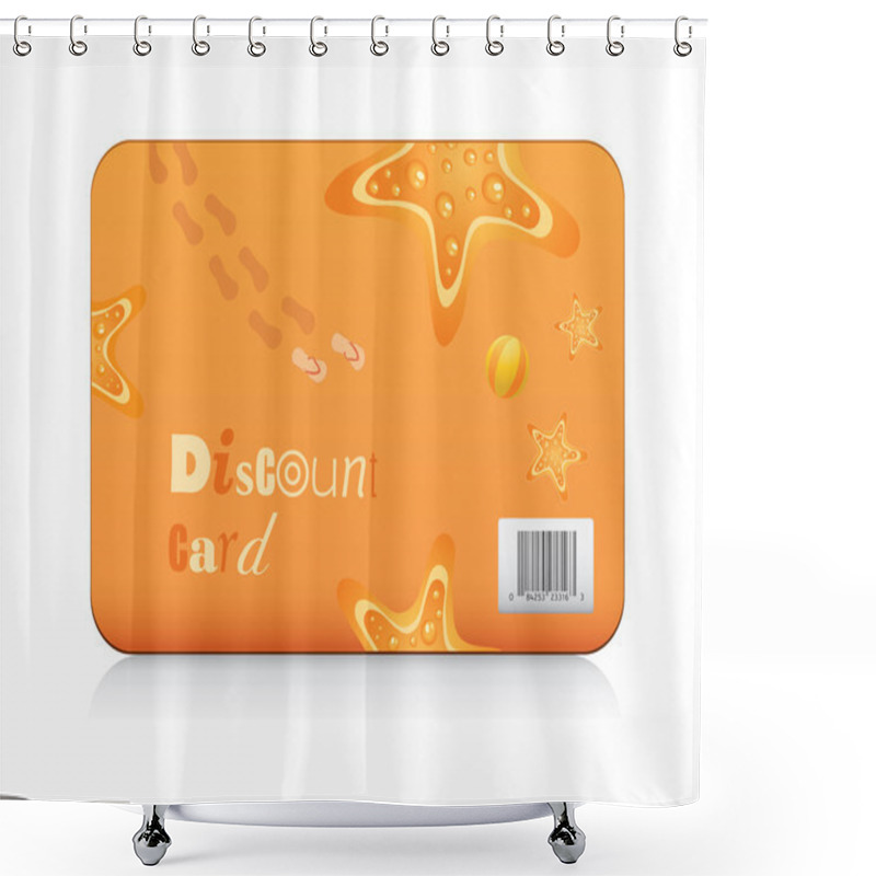 Personality  Summer Discount Card Vector Shower Curtains