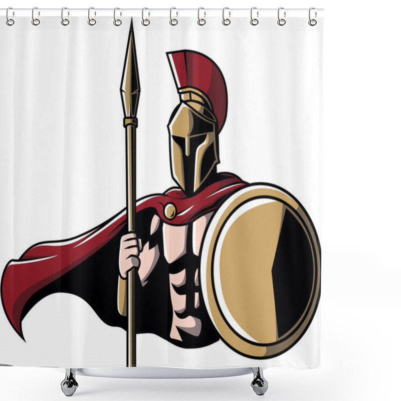 Personality  Spartan Illustration Design Shower Curtains