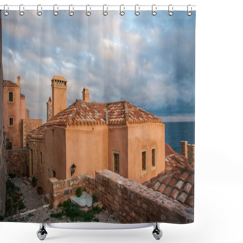 Personality  Cityscape At Monemvasia, Peloponnese, Greece Shower Curtains