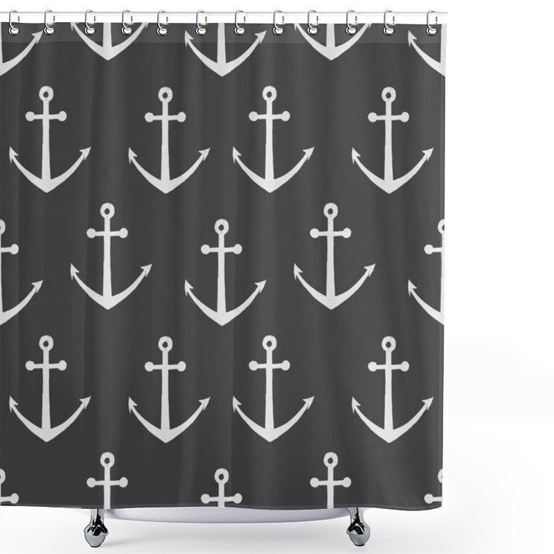 Personality  Vector Anchor Pattern Shower Curtains