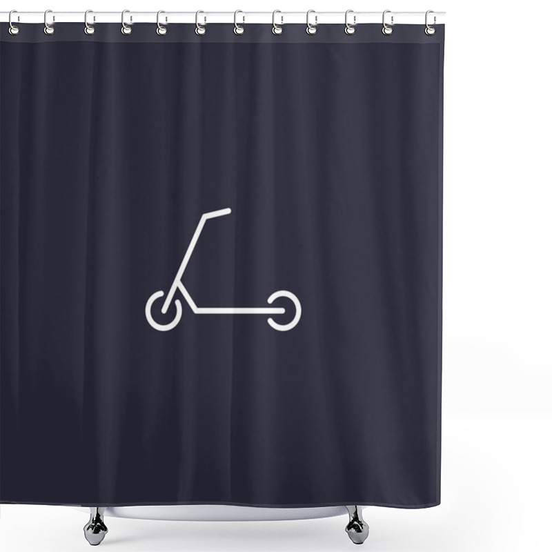 Personality  Scooter For Children Icon Shower Curtains