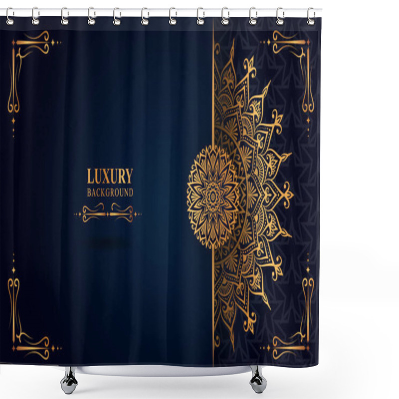 Personality  Luxury Floral Pattern Texture And Traditional Arabian Mandala Concept, Use For Islamic Ramadan Banner Design, Business Card Greeting Card Shower Curtains