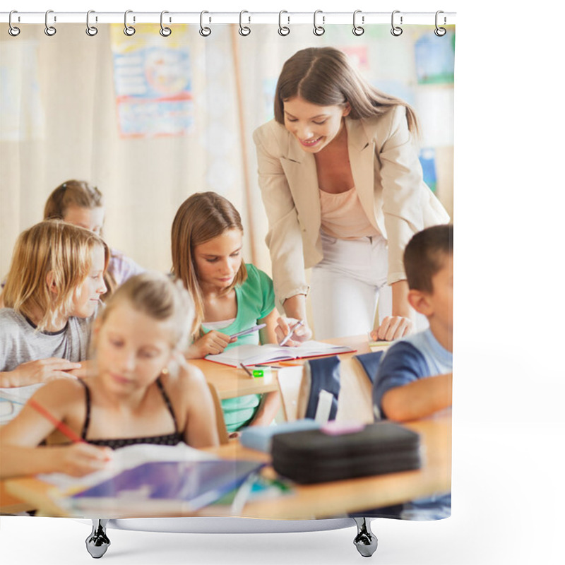 Personality  Teacher And Students Shower Curtains