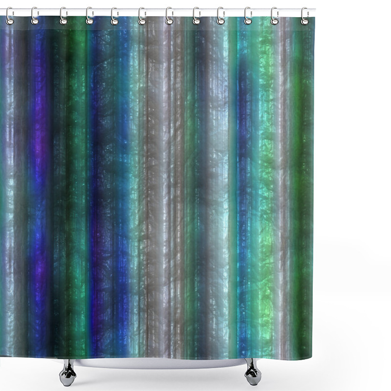 Personality  Blue Green Perlmutt Shower Curtains