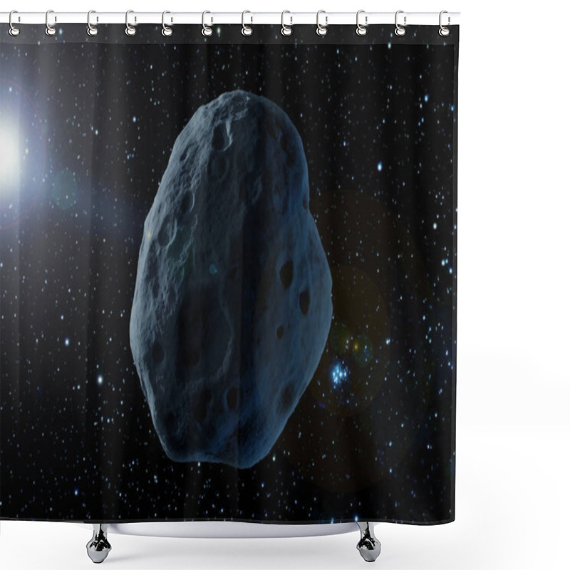 Personality  A Huge Asteroid In Space, On A Dark Background.  Elements Of This Image Were Furnished By NASA Shower Curtains