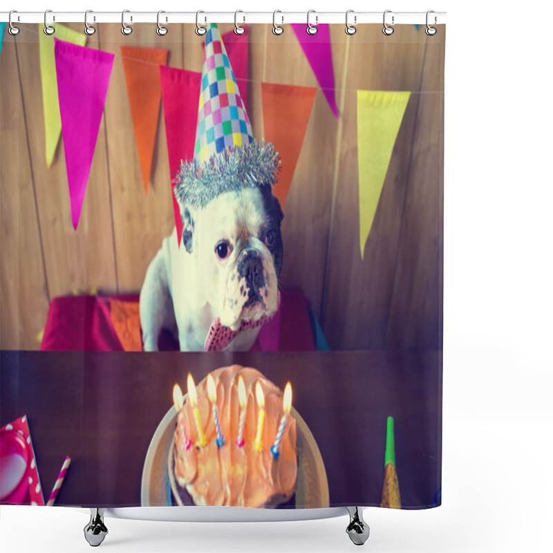 Personality  Dogs On Birthday Party Shower Curtains