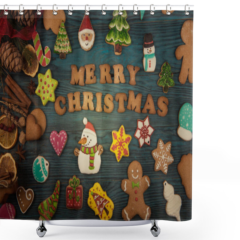 Personality  Gingerbreads For New Years And Christmas Shower Curtains