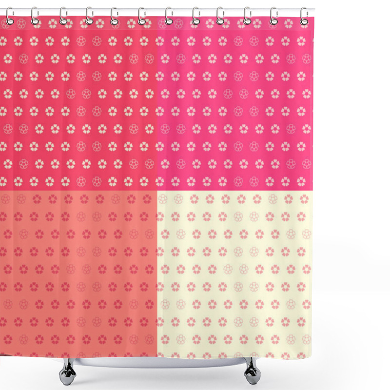 Personality  Seamless Flower Pattern Shower Curtains