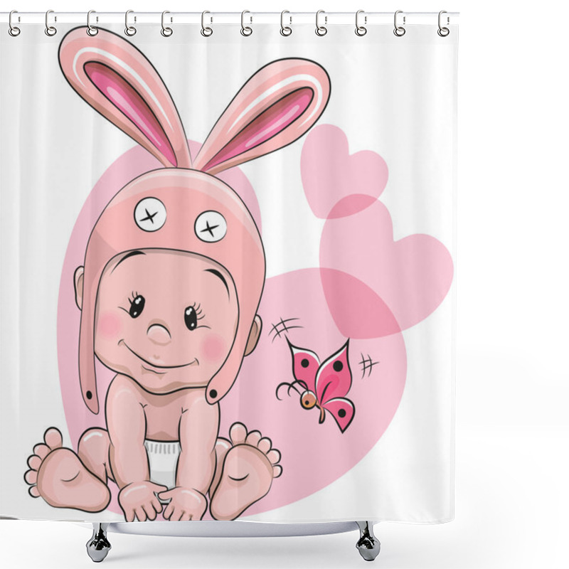 Personality  Cute Cartoon Baby Shower Curtains