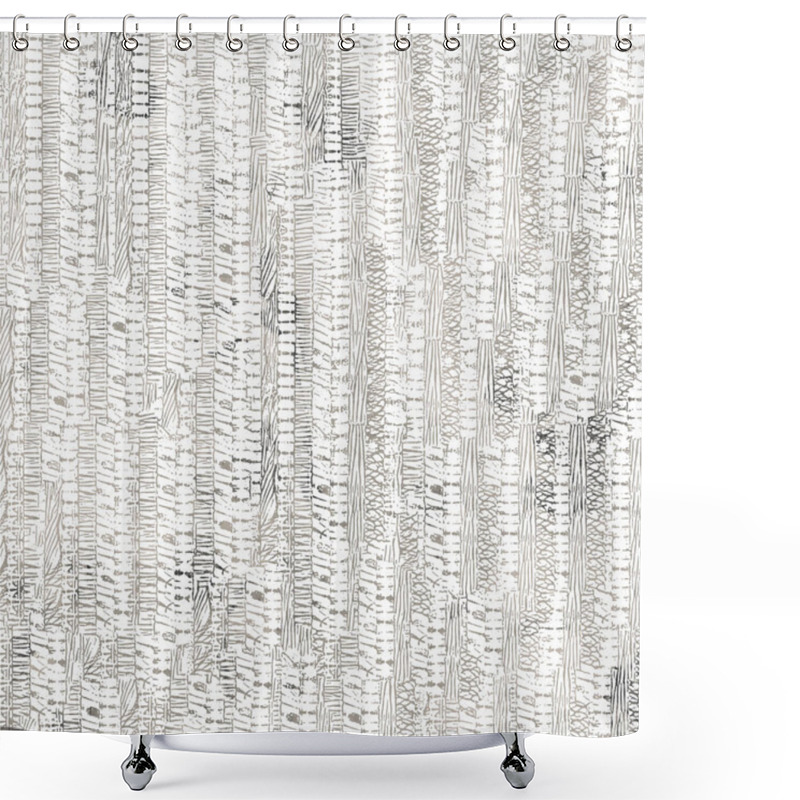 Personality  Geometry Modern Repeat Pattern With Textures Shower Curtains