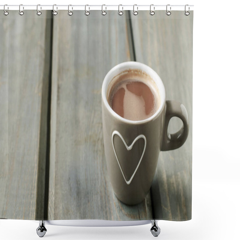 Personality  Cup Of Hot Sweet Chocolate Shower Curtains