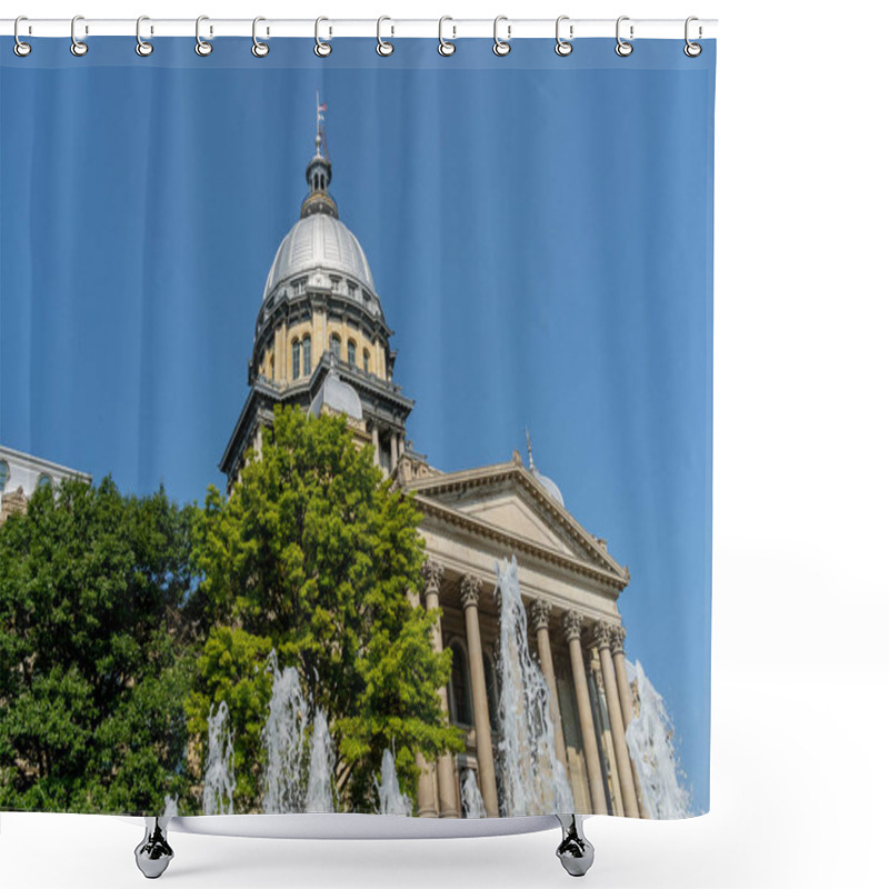 Personality  The Illinois State Capitol In Springfield Is The Sixth Capitol Building Since Illinois' 1818 Statehood. Its French Renaissance Dome Towers 361 Feet, Symbolizing The State's Rich History And Governance. Shower Curtains