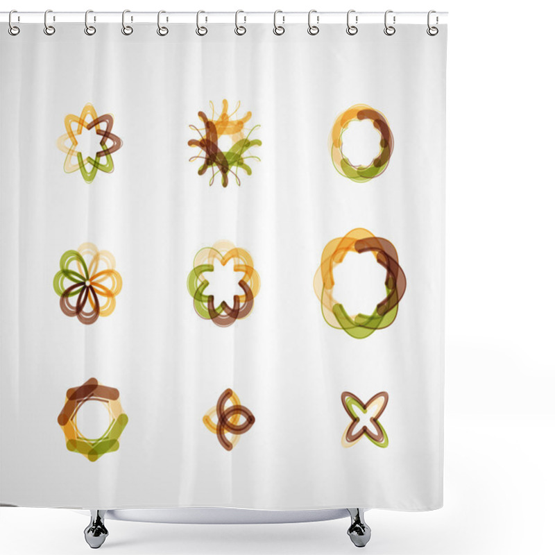 Personality  Abstract Symmetric Business Icons Shower Curtains