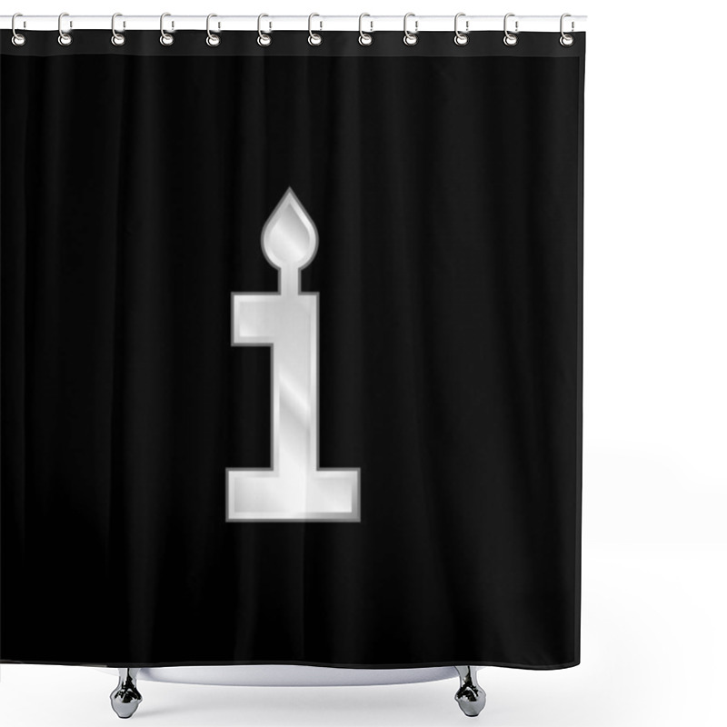 Personality  Birthday Silver Plated Metallic Icon Shower Curtains