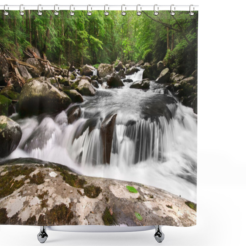 Personality  Smoky Mountain Waterfall Shower Curtains