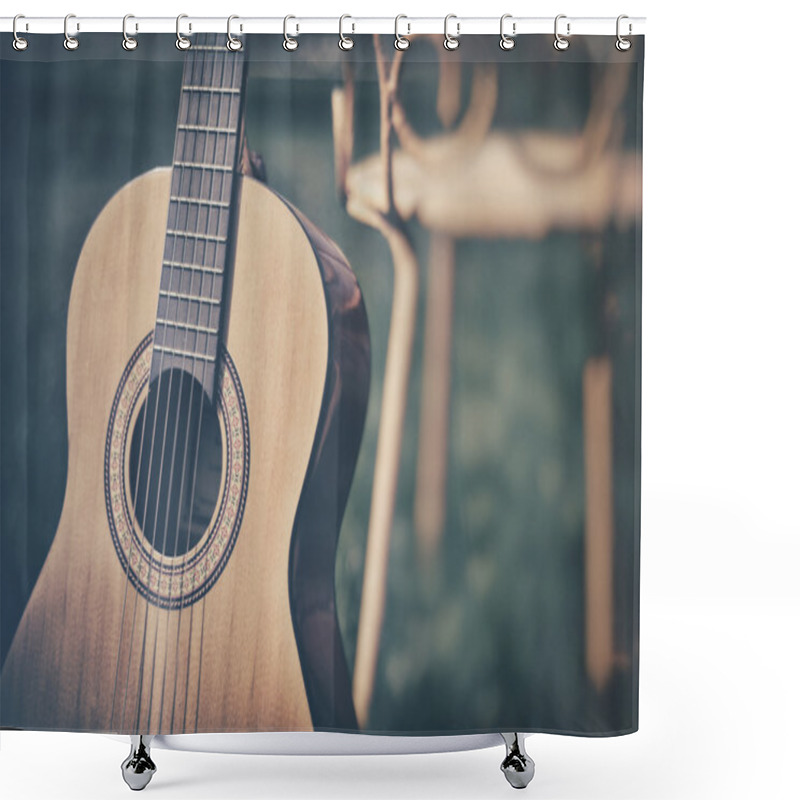 Personality  Acoustic Guitar Shower Curtains