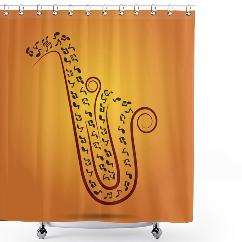 Personality  Warm Jazz Background Shower Curtains