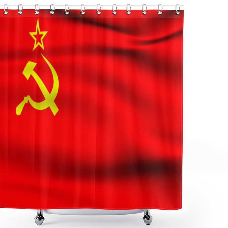 Personality  Soviet Union Flag. Shower Curtains