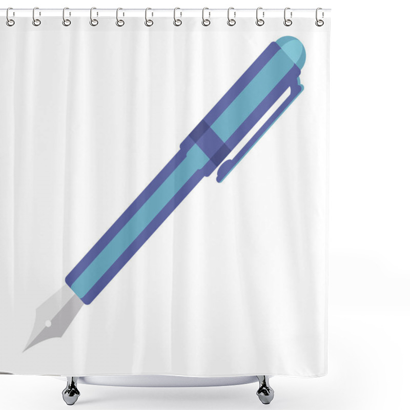 Personality  Fountain Pen Cartoon Vector Isolated Object Shower Curtains