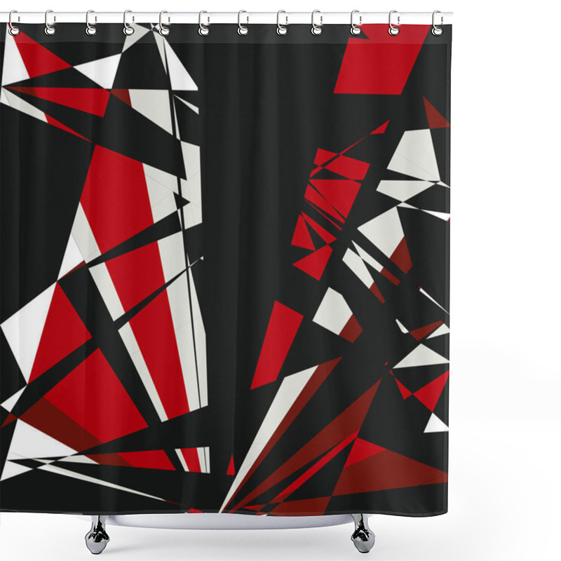 Personality  Geometric Abstraction Generative Art Background Art Illustration Shower Curtains