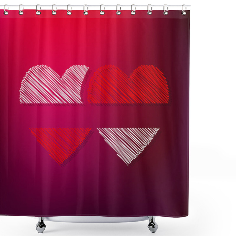 Personality  Couples Of Hearts Shower Curtains