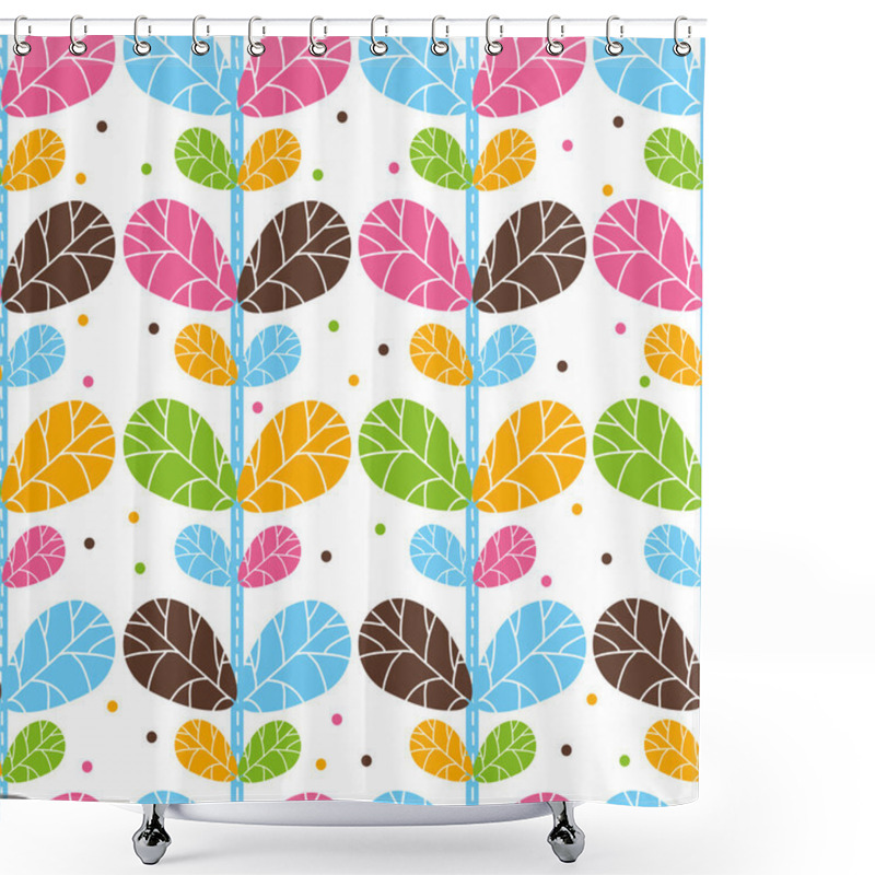 Personality  Ornate Seamless Pattern With The Leaves. Shower Curtains