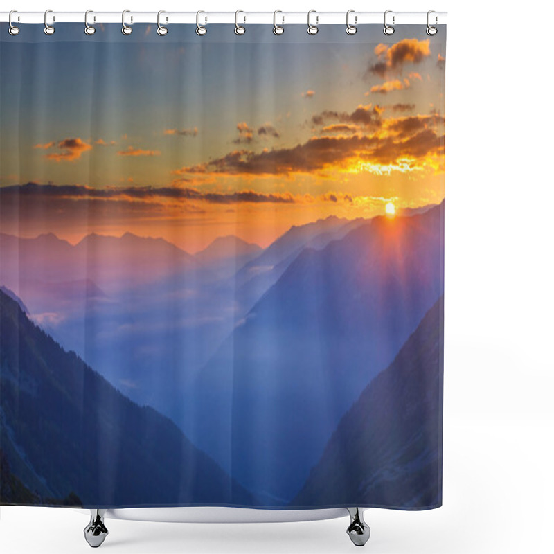 Personality  Beautiful Mountain Sunrise Shower Curtains