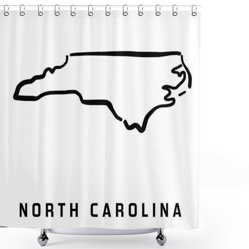 Personality  North Carolina - Simple Map Vector Shower Curtains