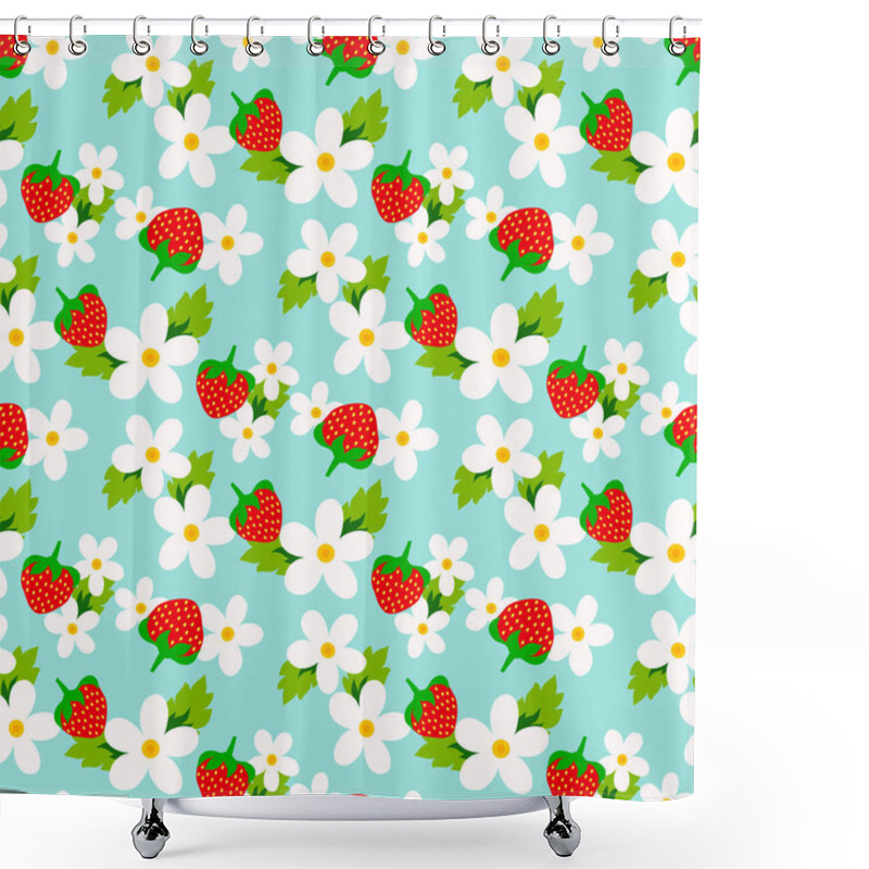 Personality  Strawberry Seamless Pattern Shower Curtains