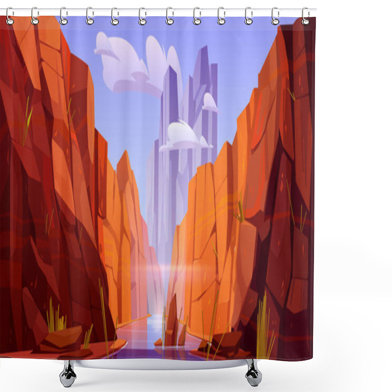 Personality  Grand Canyon With River On Bottom, Park Of Arizona Shower Curtains