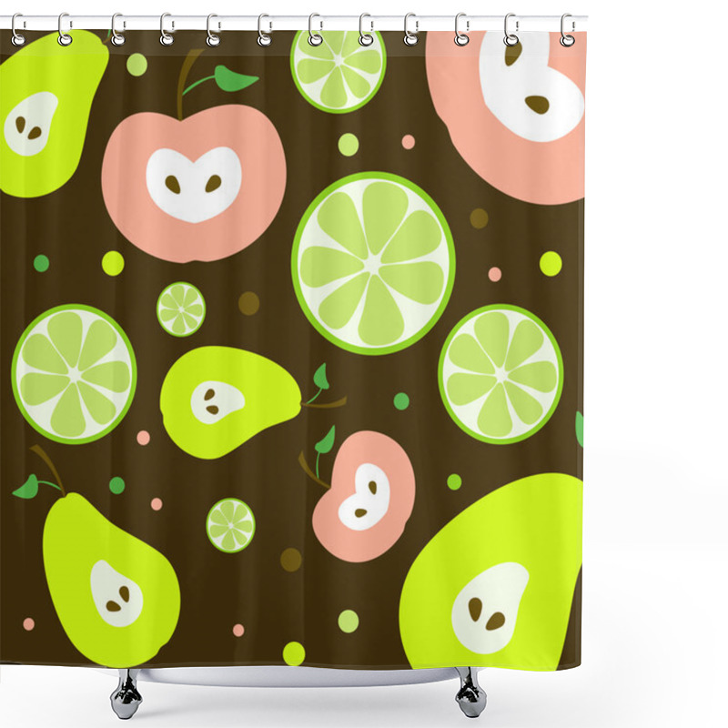 Personality  Fruits Seamless Pattern - Vector Illutration Shower Curtains