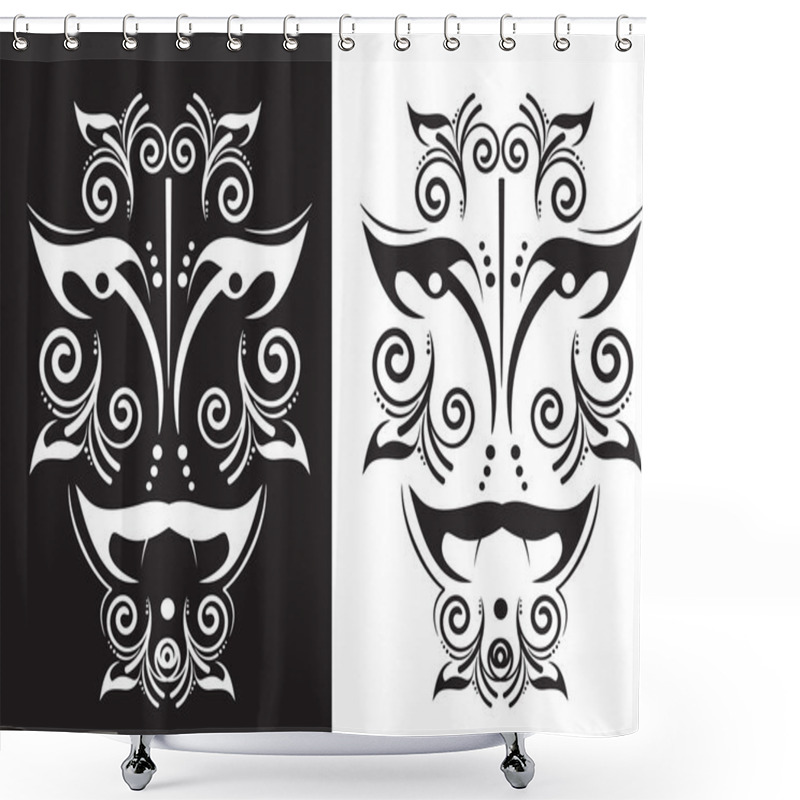 Personality  Tattoo Mask Shower Curtains