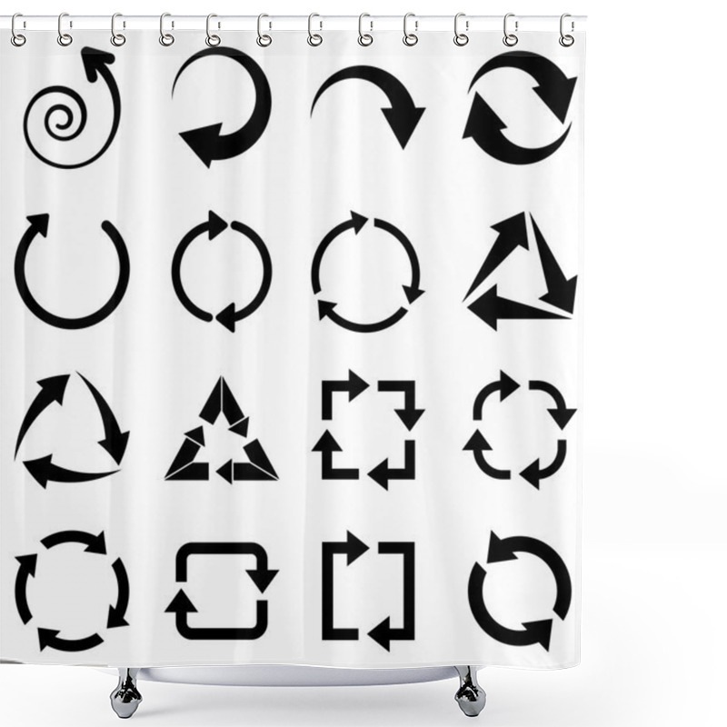 Personality  Circulation Arrows Set Shower Curtains