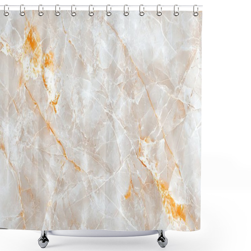 Personality  Elegant White Marble Texture With Warm Orange Veining, Ideal For Backgrounds And Design Inspiration In Interiors And Architecture. Shower Curtains