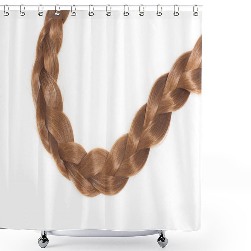 Personality  pony style hair tail isolated on white shower curtains