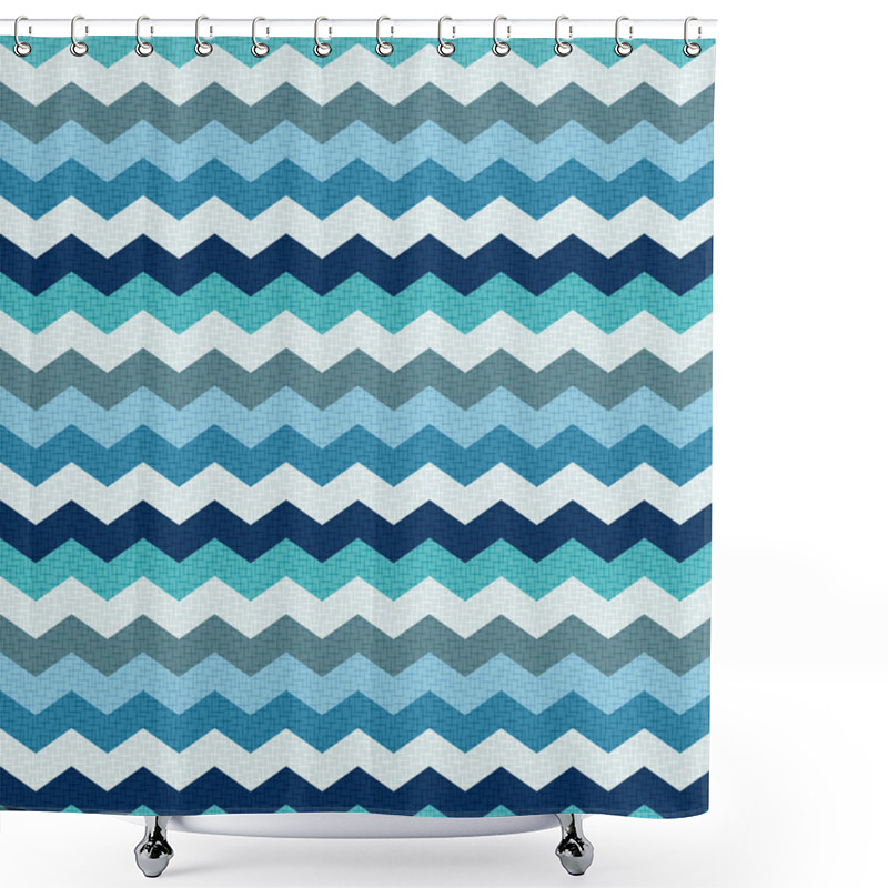 Personality  Seamless Abstract Chevron Textured Background Shower Curtains