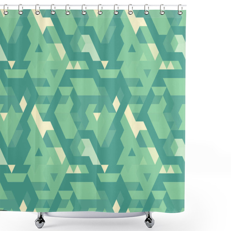 Personality  Abstract Geometric Triangle Seamless Pattern. Shower Curtains