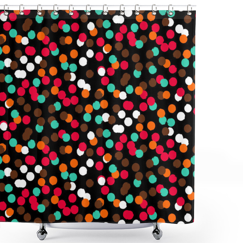 Personality  Confetti Pattern Shower Curtains