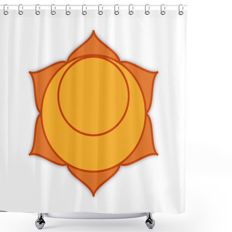 Personality  Symbol Of The Second Chakra, Illustration Shower Curtains