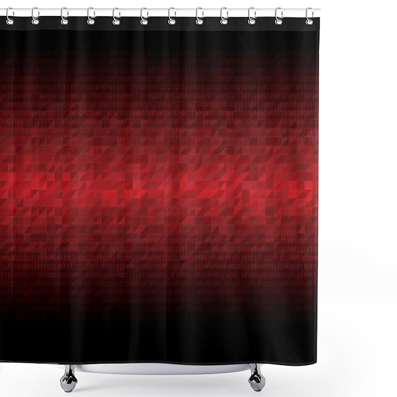 Personality  Abstract Tech Binary Background Shower Curtains