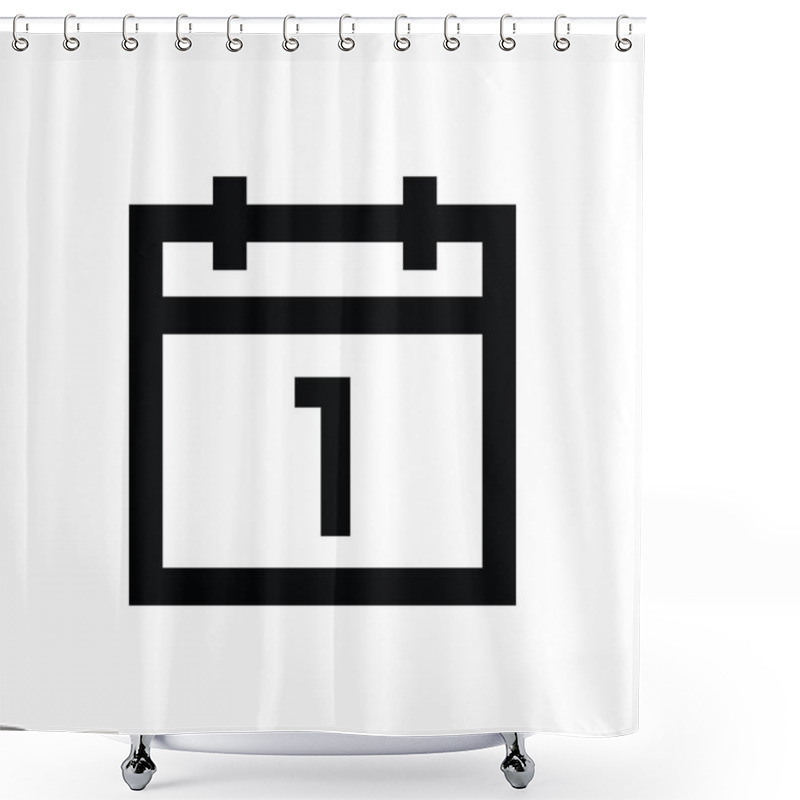 Personality  Calendar Vector Icon Shower Curtains