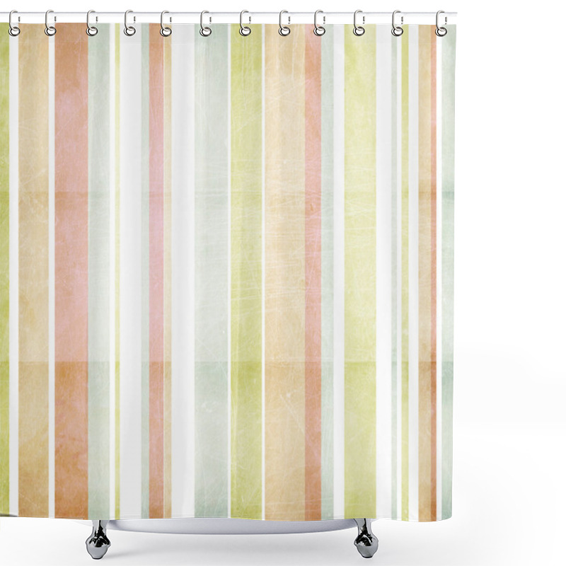 Personality  Pastel Striped Background Shower Curtains