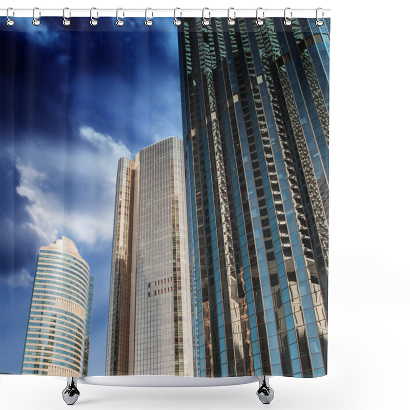 Personality  Skyscrapers And Dramatic Sky Shower Curtains