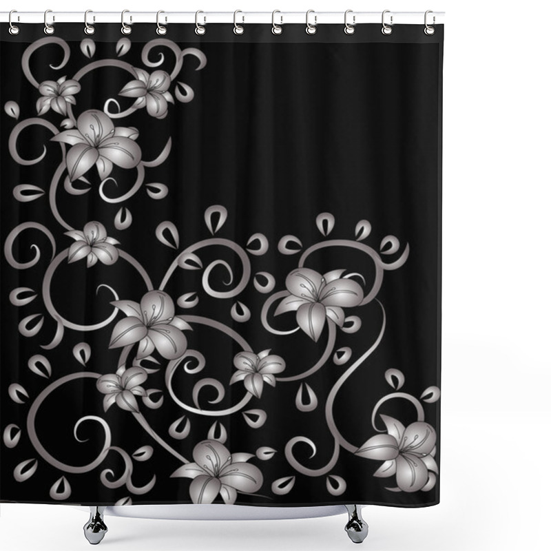 Personality  Flower Background Shower Curtains