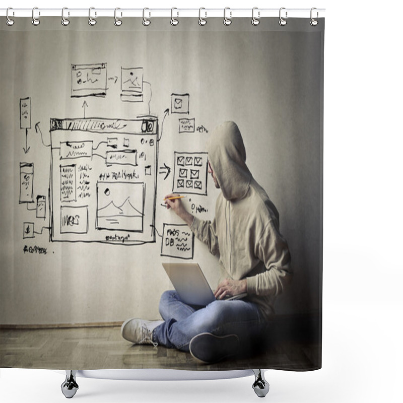 Personality  Open Windows Shower Curtains