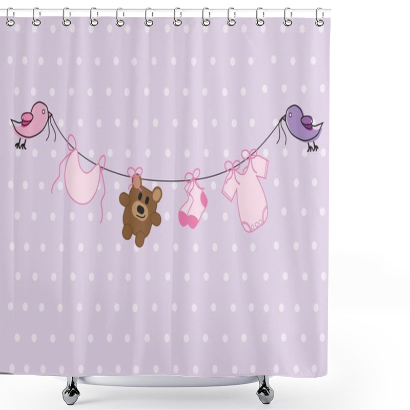 Personality  Baby Girl Shower Shower Curtains