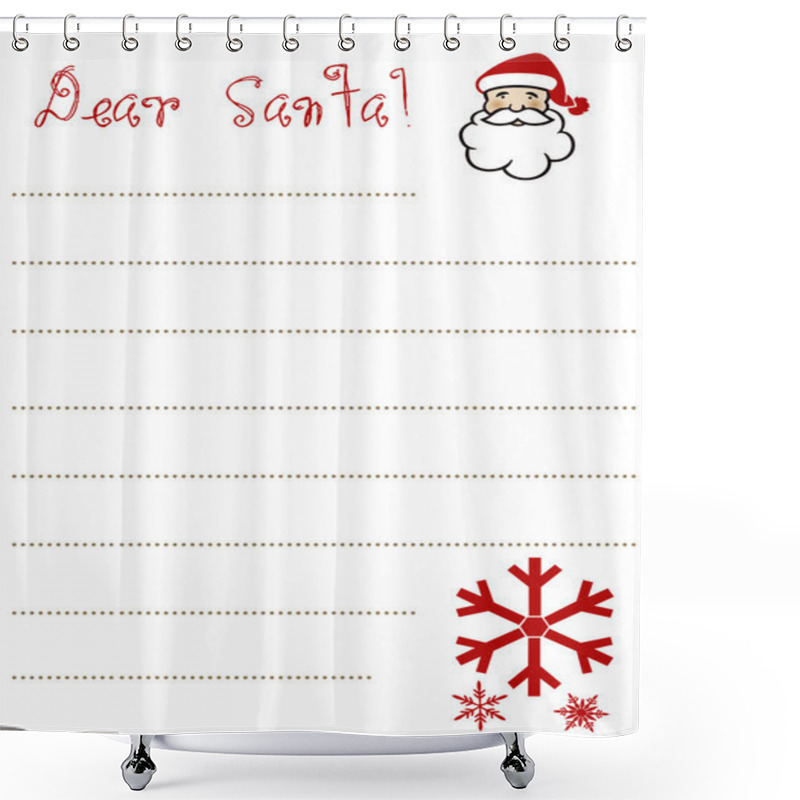 Personality  Santa's Letter Shower Curtains