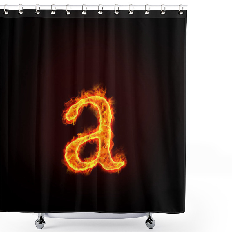 Personality  Fire Alphabets, Small Letter A Shower Curtains