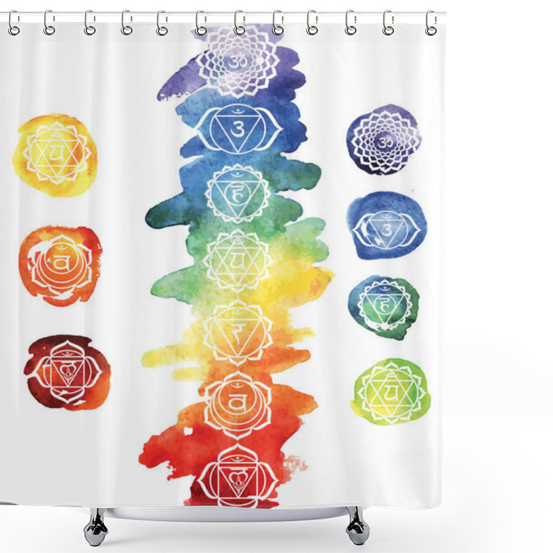 Personality  Seven Chakras Shower Curtains