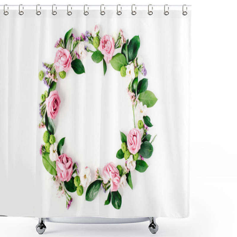 Personality  Tender Roses Round Frame Shower Curtains